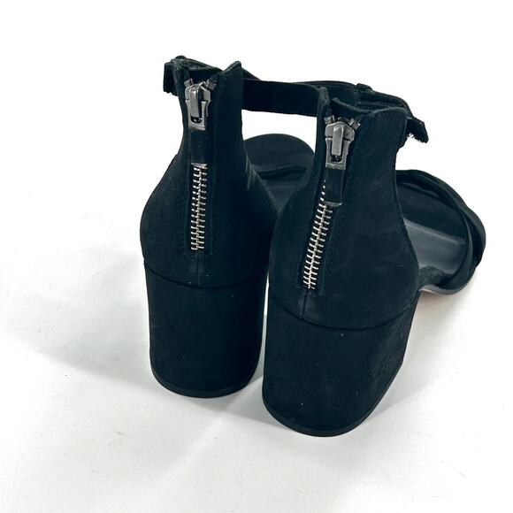 Eileen Fisher Jazzy Heel Sandals 8.5 NEW Black Leather Block Ankle Strap - Picture 6 of 11